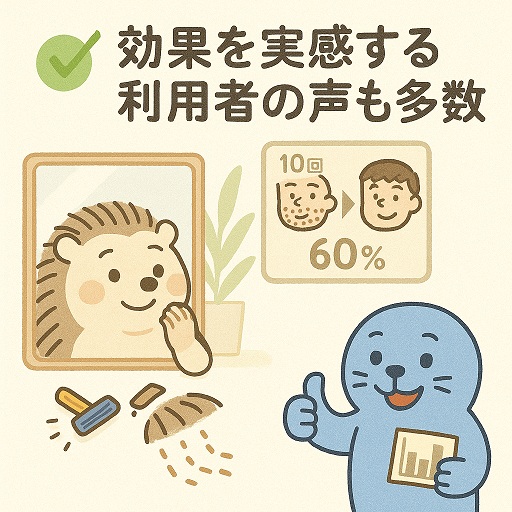 効果を実感する利用者の声も多数のイラスト